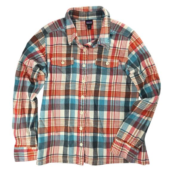 Patagonia Tops - Patagonia |100% Organic Cotton Plaid Flannel | Size 8
